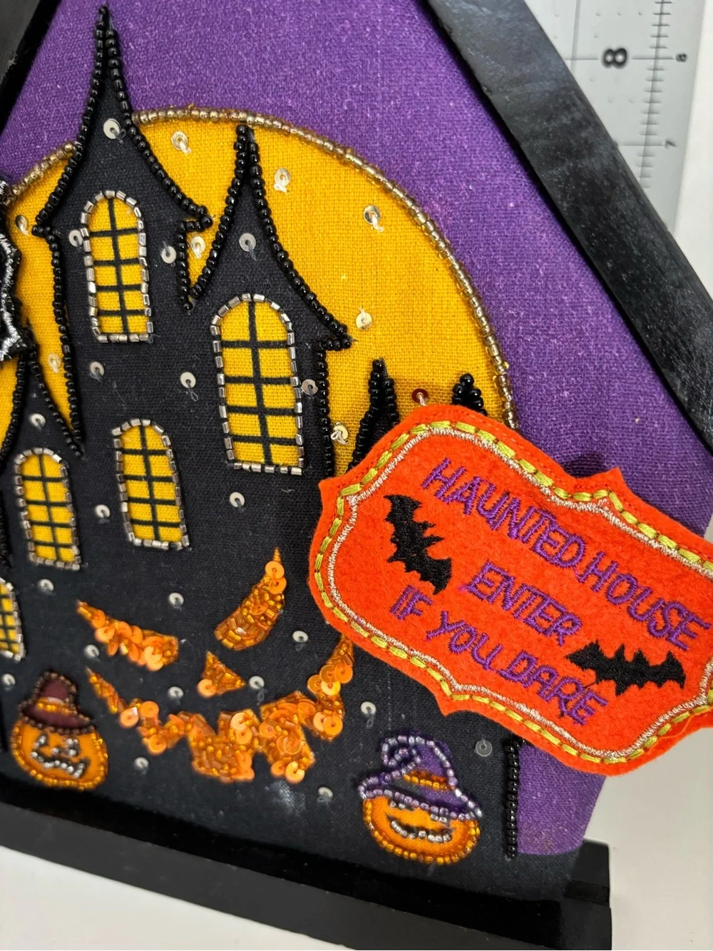 Halloween Haunted House Decorative Accent - Purple & Black